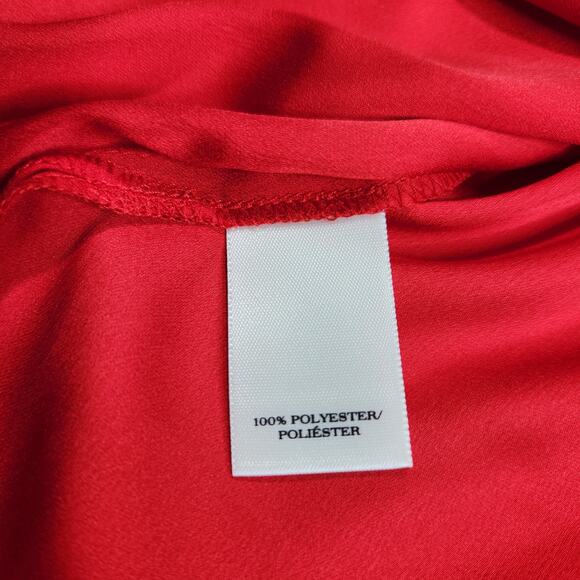 Ann Taylor Collared Sleeveless Blouse in Red Size XL NWT - Picture 8 of 9